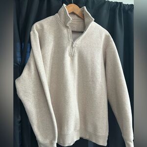 Croft & Barrow Men's Tan 3/4 Zip Sweatshirt. Soft and Cozy!